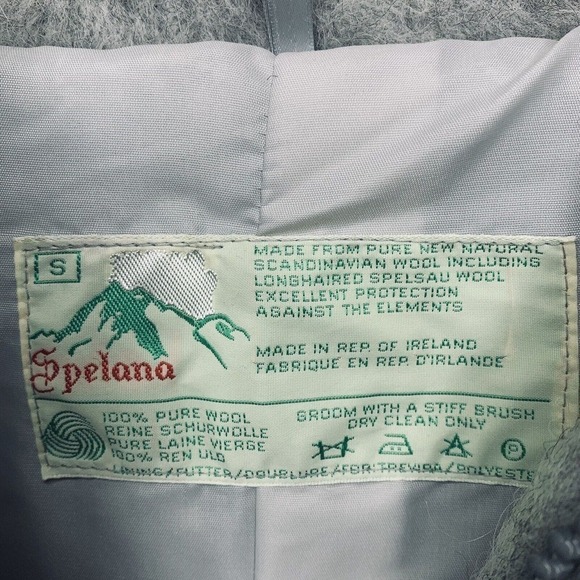 Spelana Scandinavian Wool Full Zip Coat Womens SM Made in Ireland NWT Vintage - Picture 3 of 11